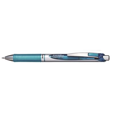 Stylo Energel Rétractable Rechargeable 0.7 mm Bleu Ciel